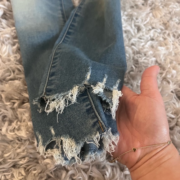 Lucky Brand straight leg jeans with distressed hem - Picture 3 of 4